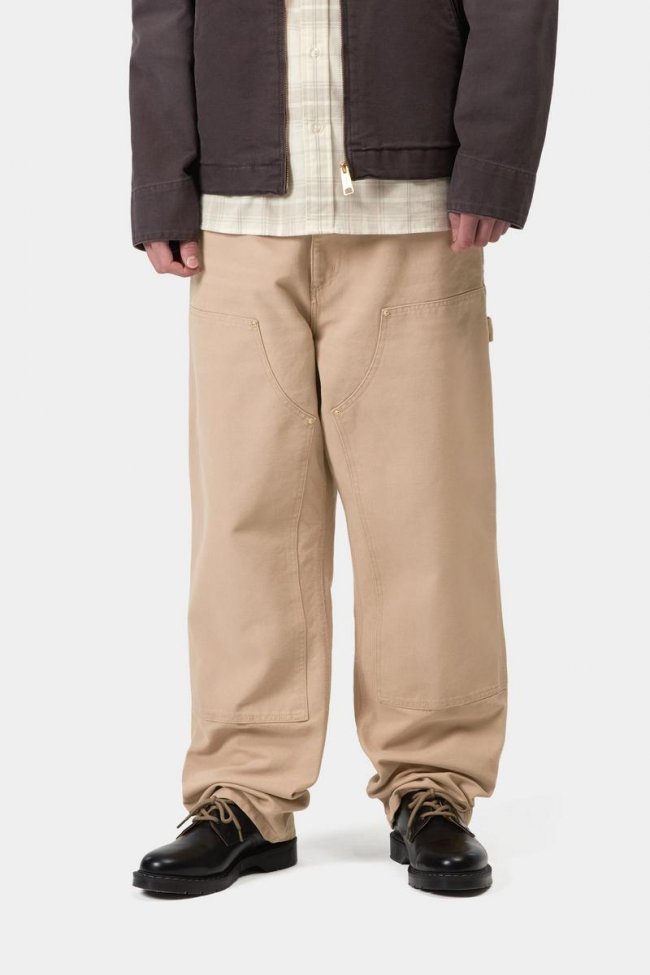 Carhartt Double Knee Pant - Dusty H Brown, Stone canvas Carhartt Double Knee Pant - Dusty H Brown, Stone canvas