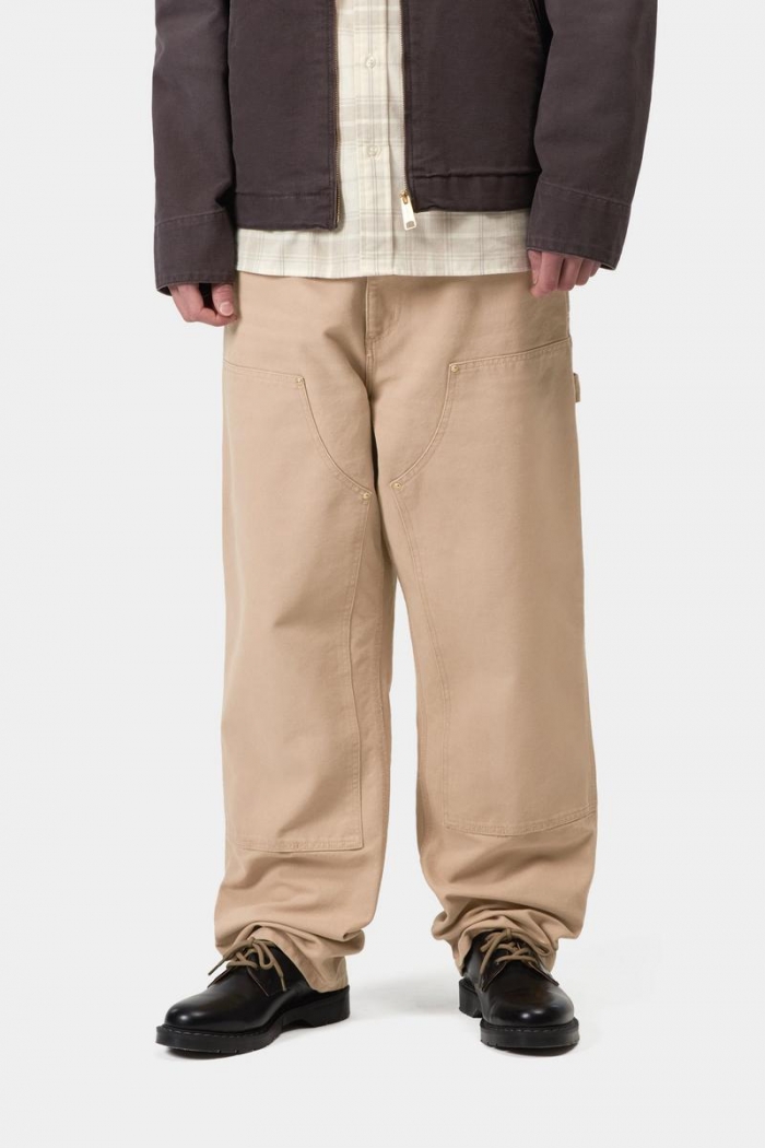 Carhartt Double Knee Pant - Dusty H Brown, Stone canvas