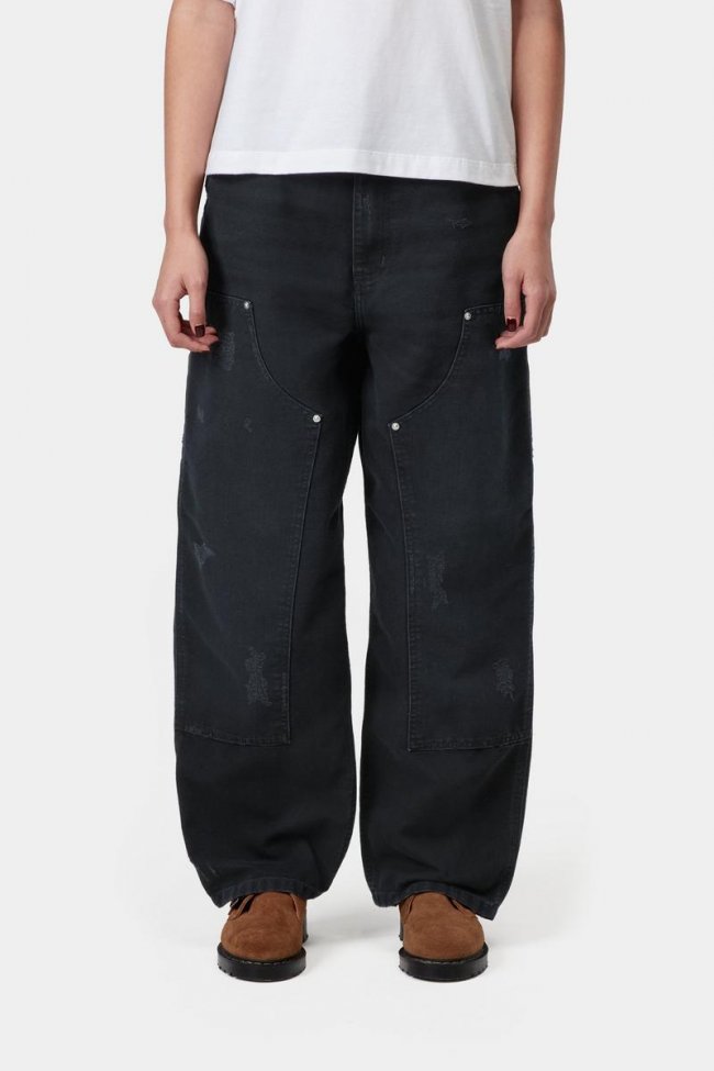 Carhartt Brandon Double Knee Pant - Black, Grind wash