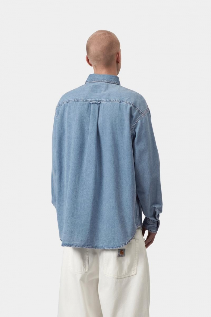 Carhartt L/S Lucas Shirt - Blue, Bleached