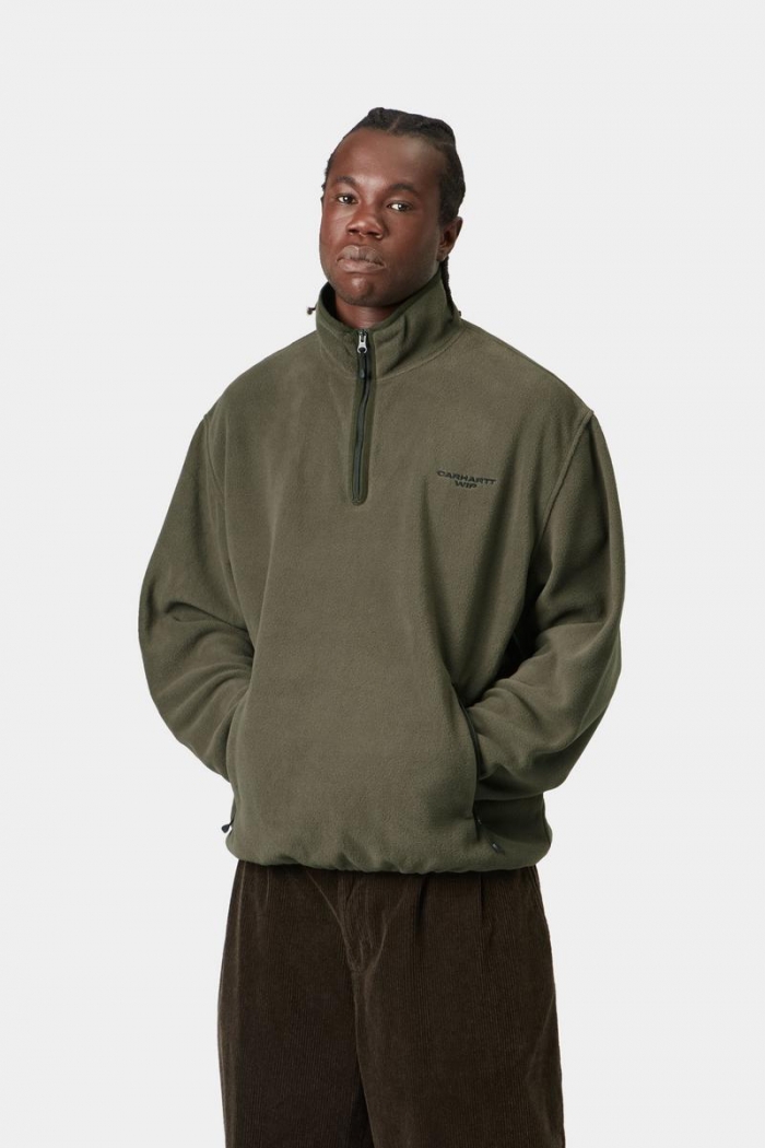 Carhartt Edmore Half Zip Sweat - Cypress / Black