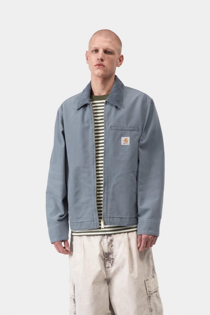 Carhartt Detroit Jacket - Cozy Blue / Cozy Blue, Stone canvas