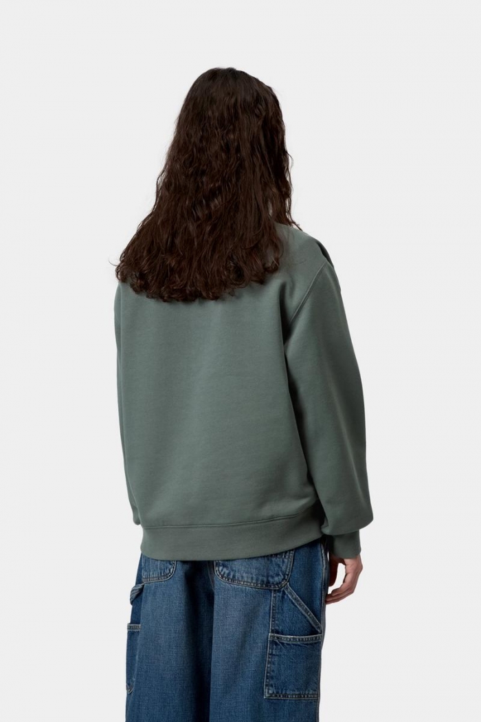 Carhartt Sweatshirt - Velvet Green / Gentle Orange
