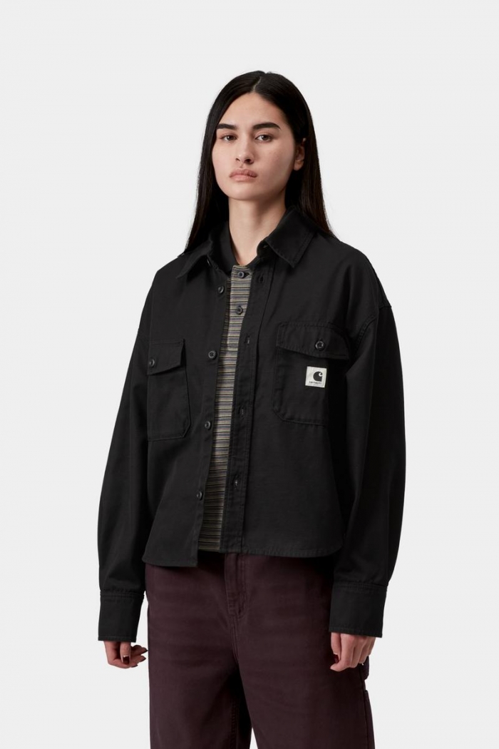 Carhartt Kelly Shirt Jac - Black, Rinsed