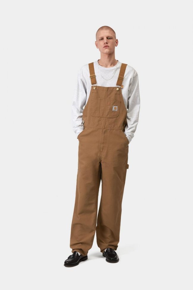 Carhartt Bib Overall - Hamilton Brown, Rinsed