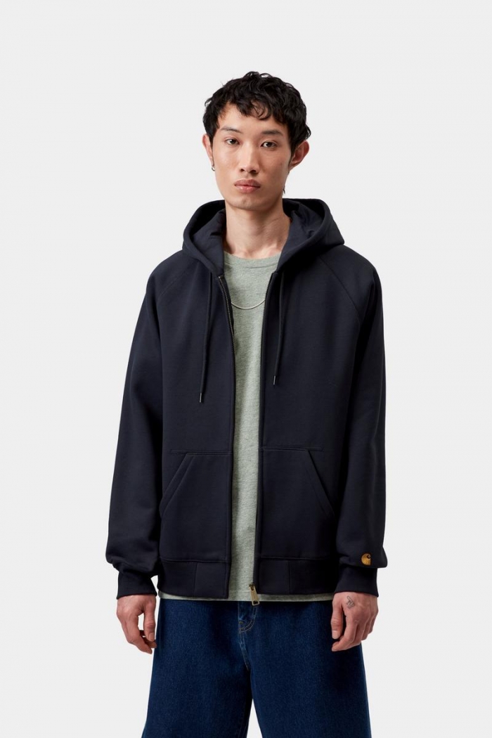Carhartt Hooded Chase Jacket - Dark Navy / Gold