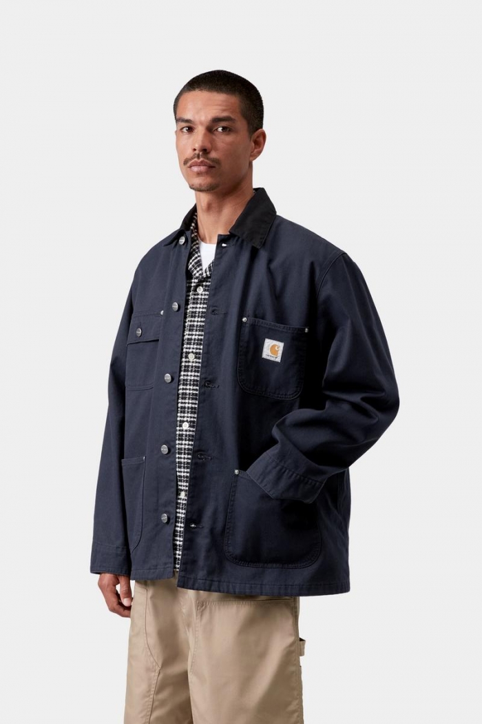 Carhartt OG Chore Coat - Deep Night / Black, Rinsed