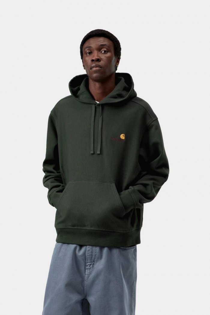 Carhartt Hooded American Script Sweatshirt - Raven