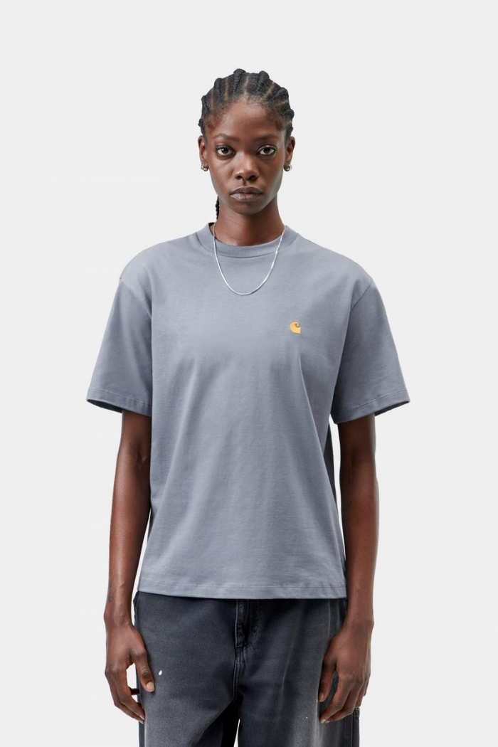 Carhartt S/S Chase T-Shirt - Shady Blue / Gold