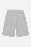 Carhartt Mercer Single Knee Short - Mercer Stripe, Graphite / Wax, Stone washed