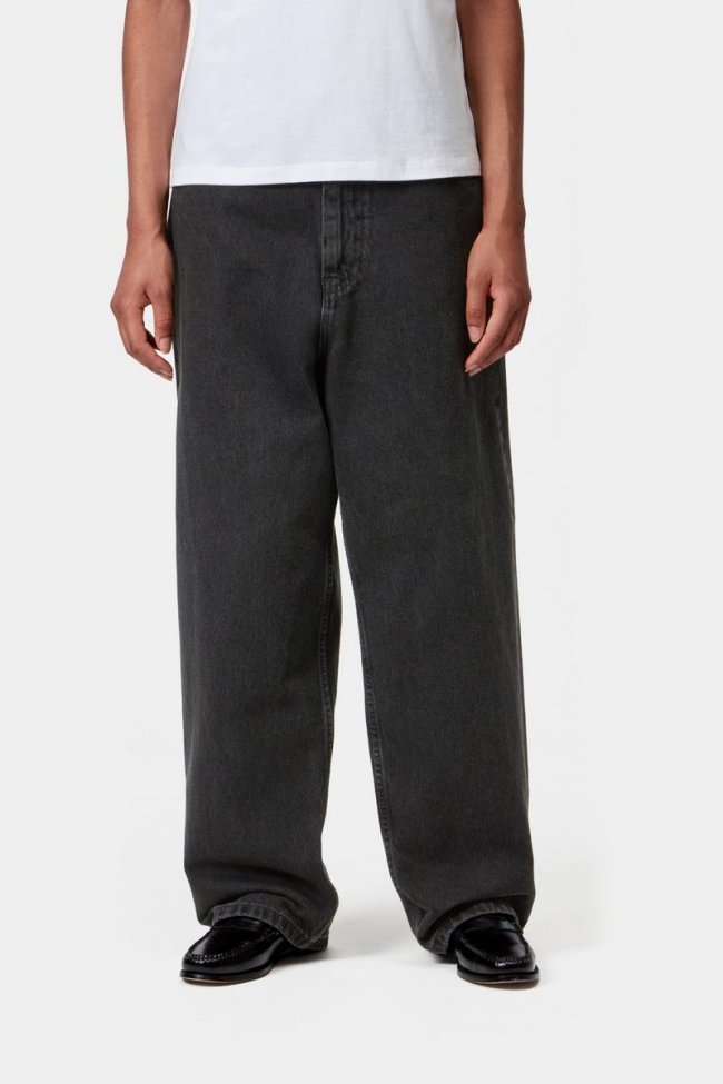 Carhartt Brandon Pant - Black, Stone washed