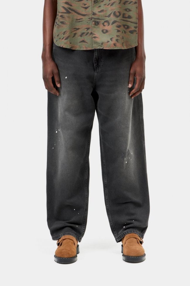 Carhartt OG Single Knee Pant - Black, Destroy wash, splatter