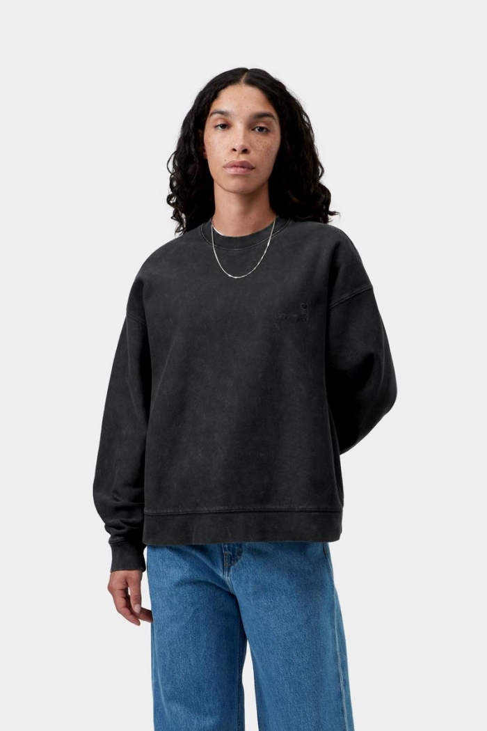 Carhartt Lambert Sweatshirt - Black, Moon wash