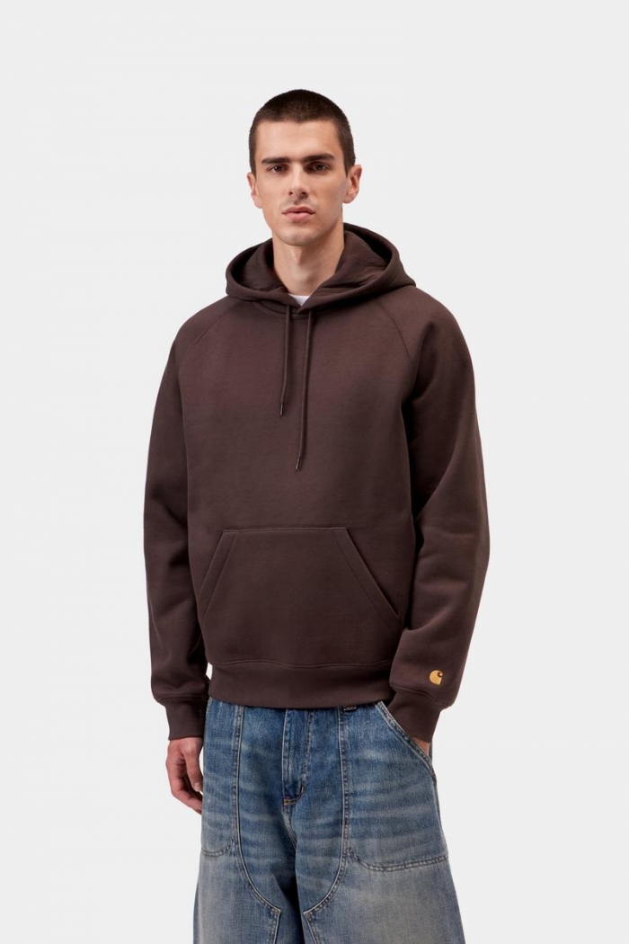 Carhartt Hooded Chase Sweatshirt - Palisander / Gold