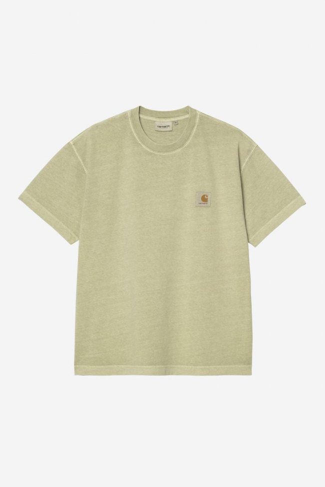 Carhartt S/S Nelson T-Shirt - Gentle Green, Garment dyed