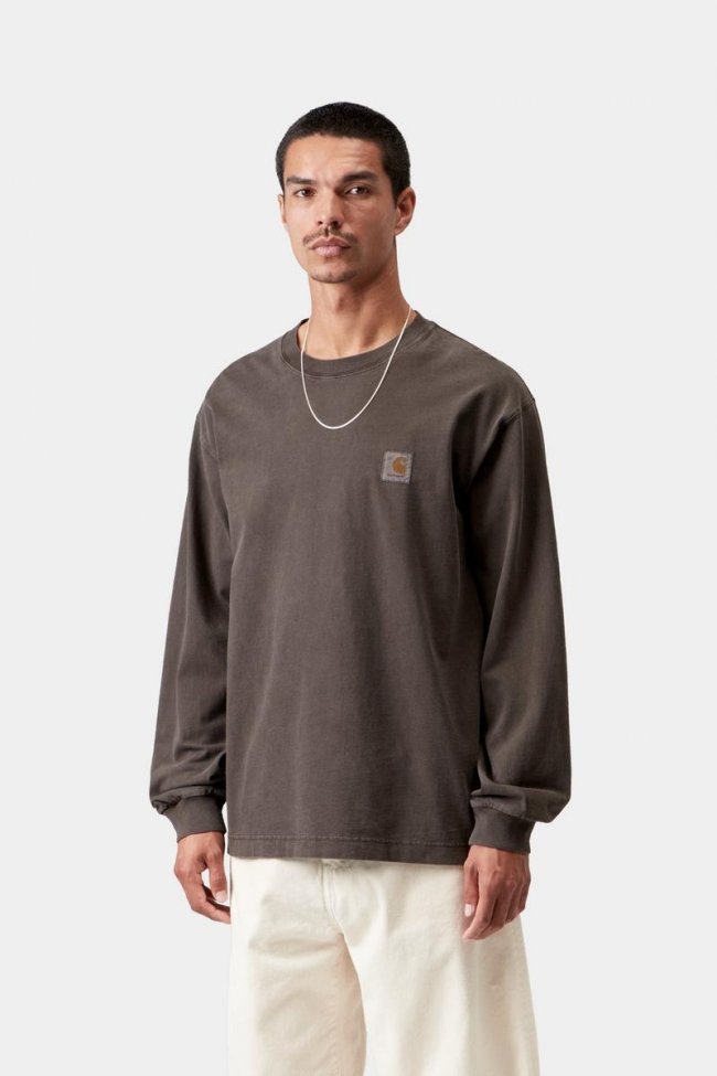 Carhartt L/S Vista T-Shirt - Tobacco, Garment dyed