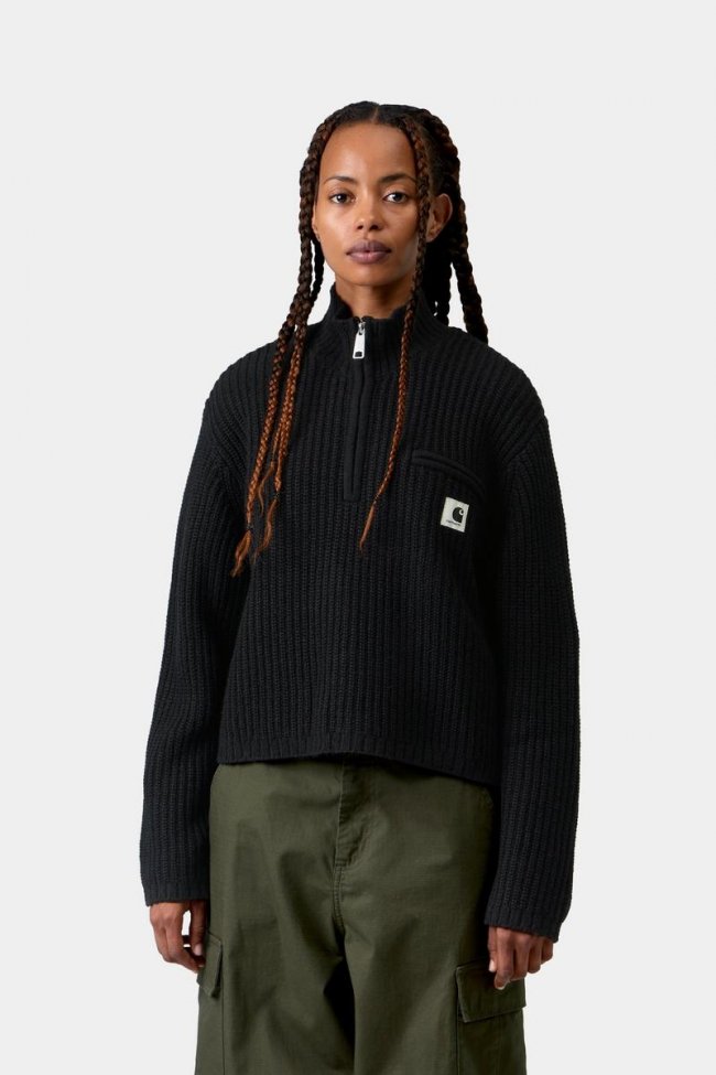 Carhartt Detroit Half Zip Sweater - Black