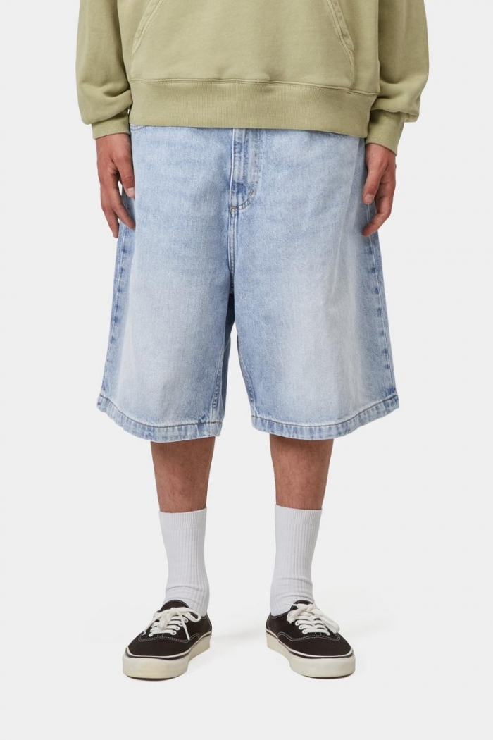 Carhartt Brandon Short - Blue, Heavy worn bleached