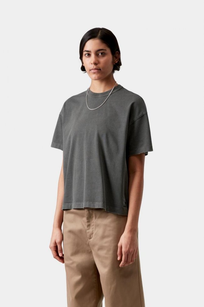 Carhartt S/S Torion T-Shirt - Black, Grind wash