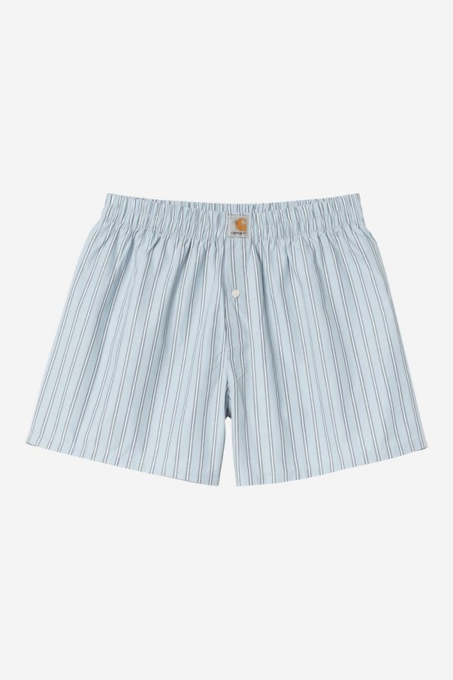 Carhartt Cotton Boxer - Grimsby Stripe, Blue Fog
