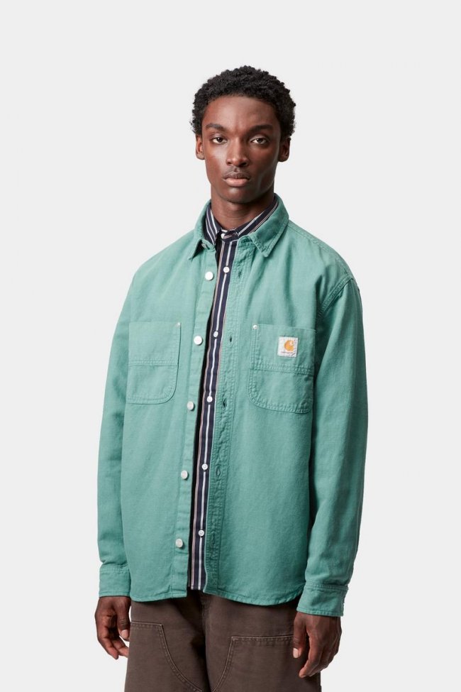 Carhartt Walter Shirt Jac - Saguaro, Garment dyed