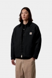 Carhartt OG Detroit Jacket - Black / Black, Stone canvas