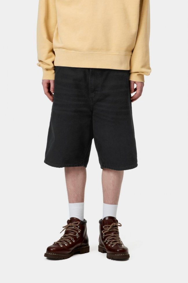 Carhartt Single Knee Short - Black, Stone canvas Carhartt Single Knee Short - Black, Stone canvas