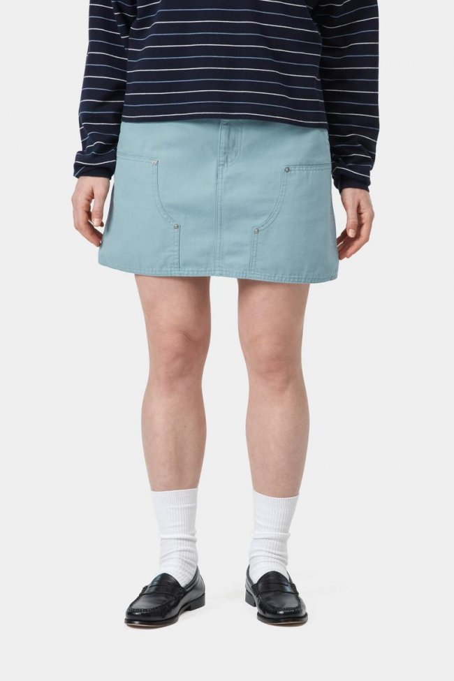 Carhartt Maeve Double Knee Skirt - Tourmaline, Stone washed