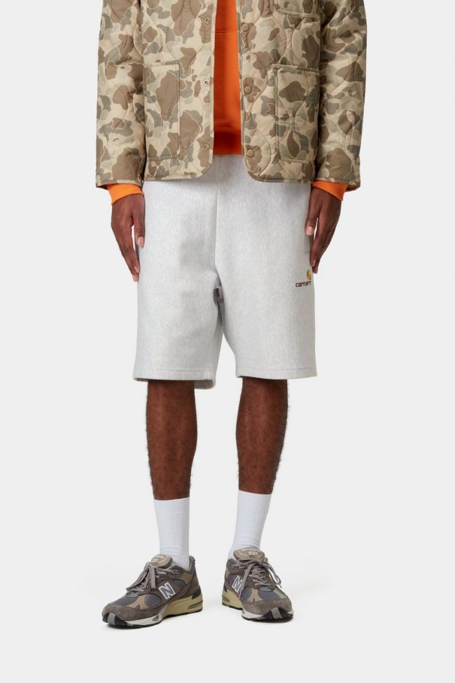 Carhartt American Script Sweat Short - Ash Heather