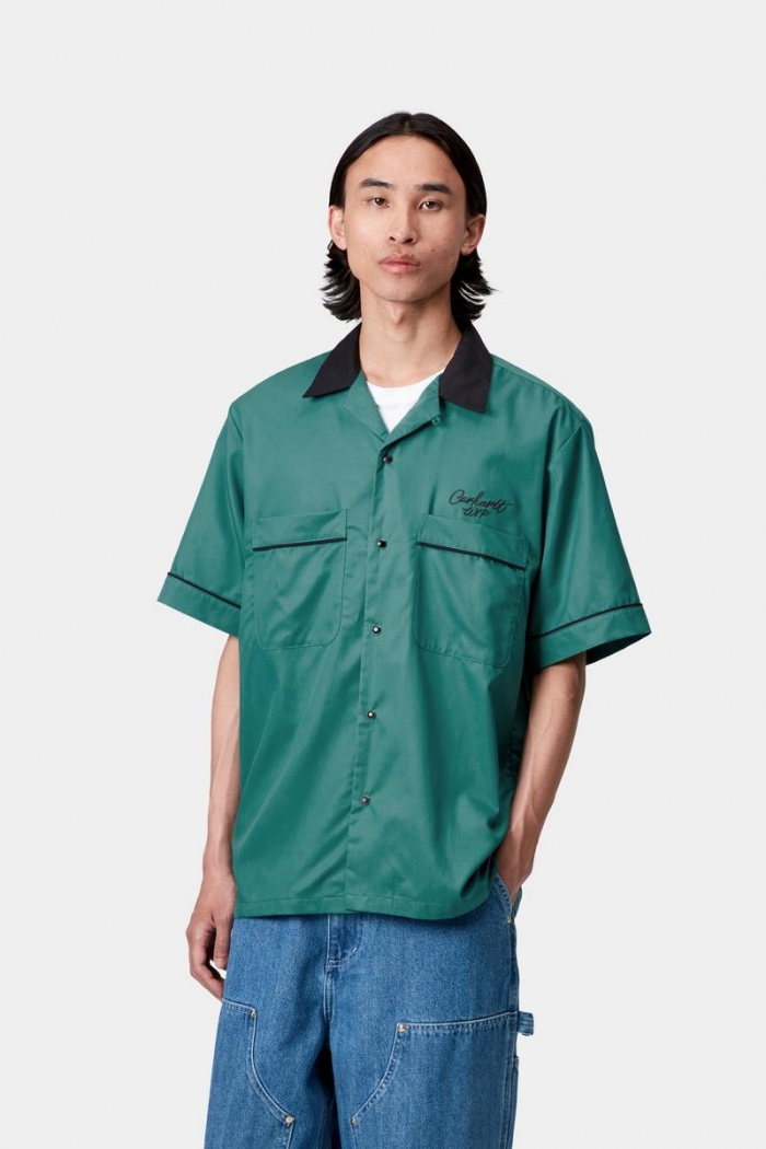 Carhartt S/S Bowl Shirt - Saguaro / Black