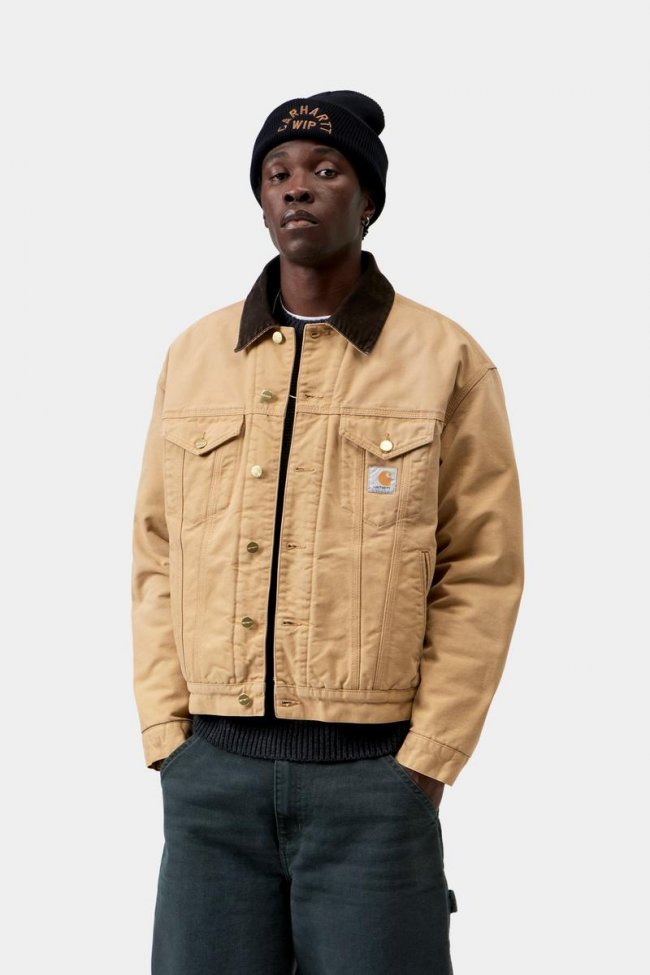 Carhartt OG Trucker Jacket - WIP Dusty H / Tobacco, Stone canvas Carhartt OG Trucker Jacket - WIP Dusty H / Tobacco, Stone canvas