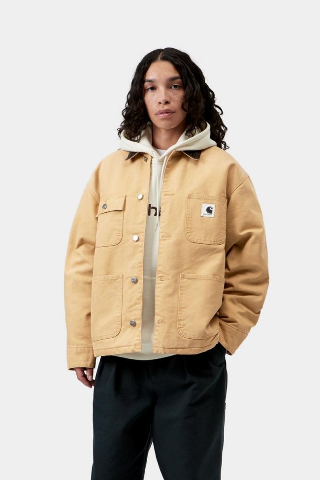 Carhartt OG Michigan Coat - WIP Dusty H / Tobacco, Stone canvas Carhartt OG Michigan Coat - WIP Dusty H / Tobacco, Stone canvas