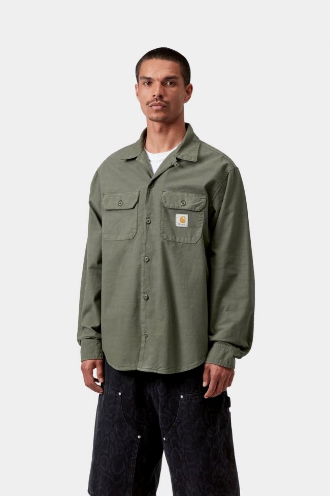 Carhartt L/S Kelsey Shirt - Leaf, Garment dyed Carhartt L/S Kelsey Shirt - Leaf, Garment dyed