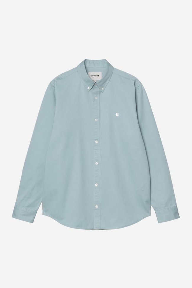 Carhartt L/S Madison Shirt - Tourmaline / White