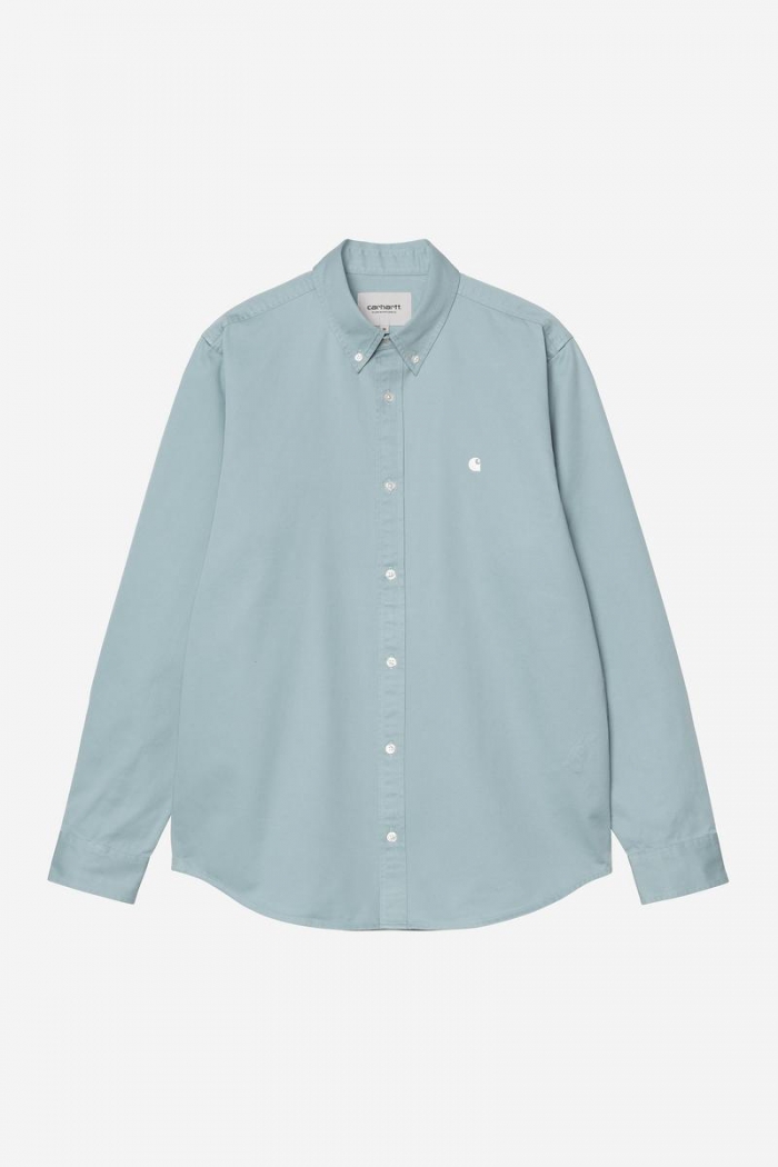 Carhartt L/S Madison Shirt - Tourmaline / White
