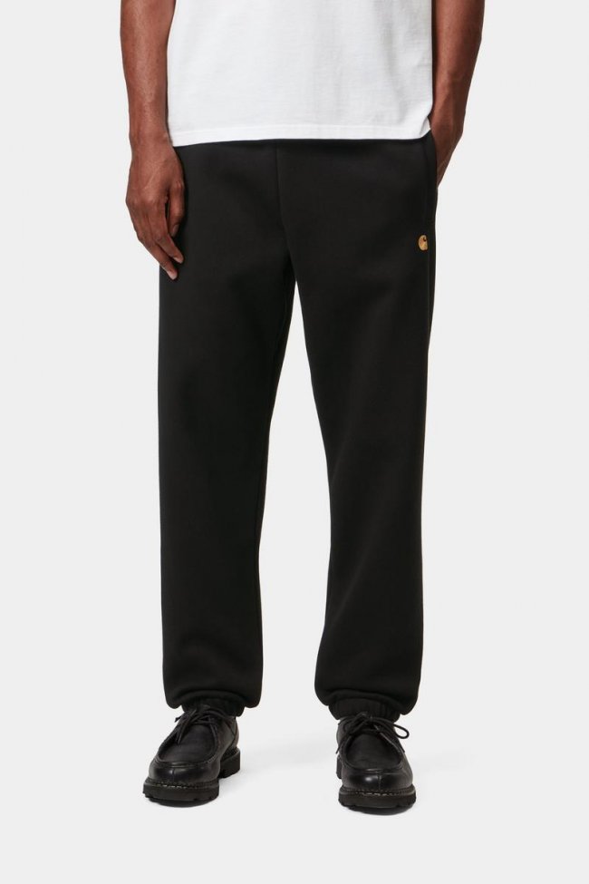 Carhartt Chase Sweat Pant - Black / Gold Carhartt Chase Sweat Pant - Black / Gold
