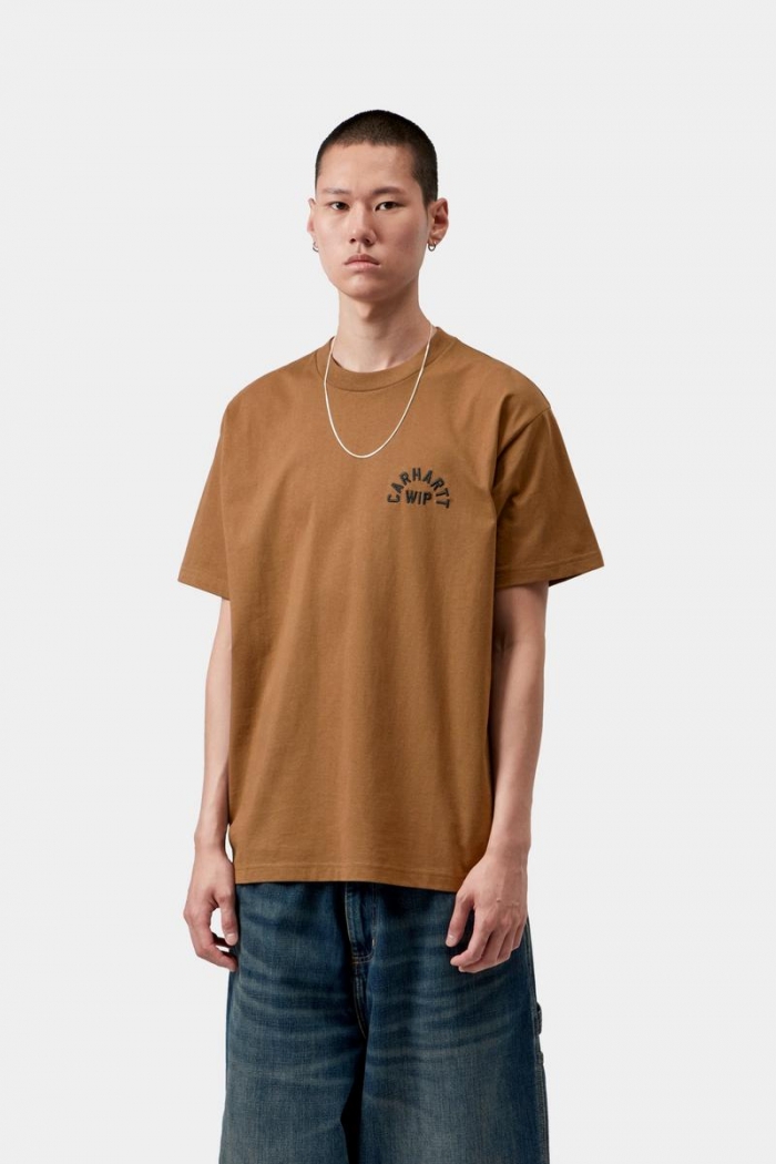 Carhartt S/S Arch Script T-Shirt - WIP H Brown / Black