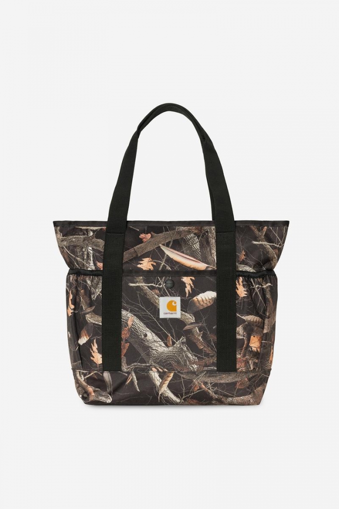 Carhartt Clapton Tote Bag - Camo Feather Tree, Black