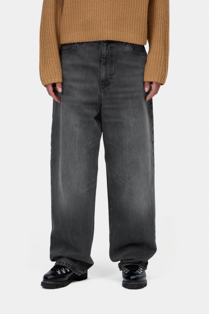 Carhartt Brandon Pant - Black, Marble used wash