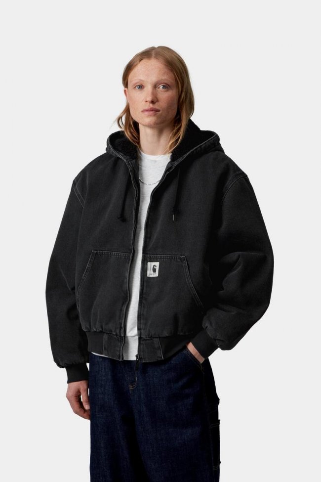 Carhartt OG Active Jacket (Winter) - Black, Stone washed