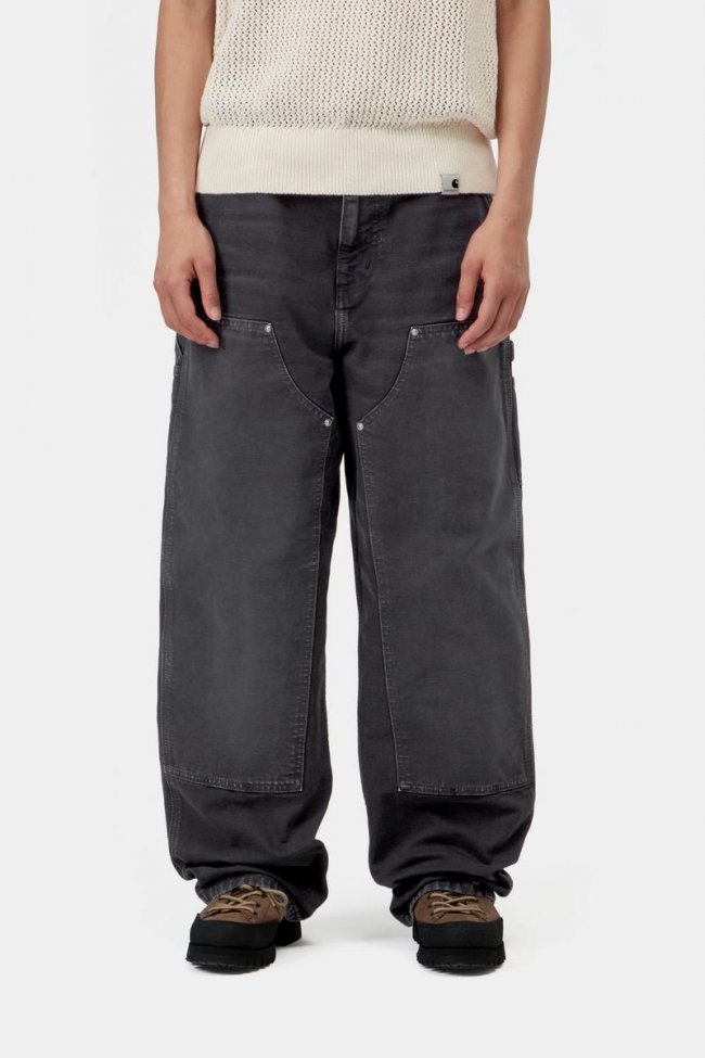 Carhartt Brandon Double Knee Pant - Black, Destroy wash