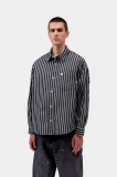 Carhartt L/S Gowan Shirt - Gowan Stripe, Black