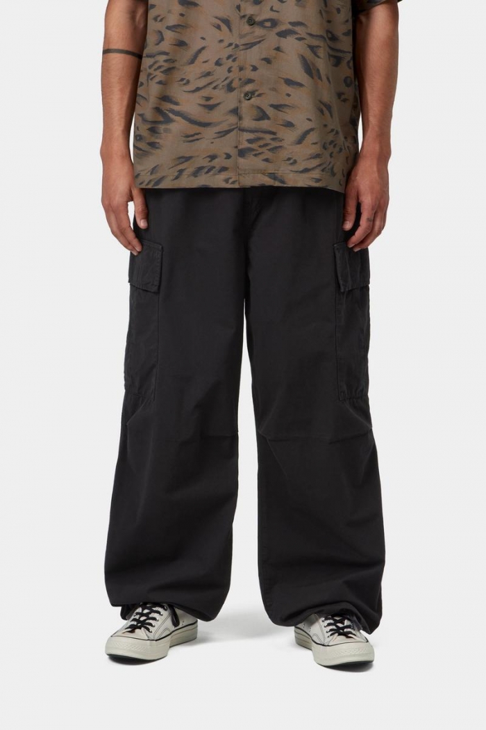 Carhartt Mandler Cargo Pant - Black, Garment dyed