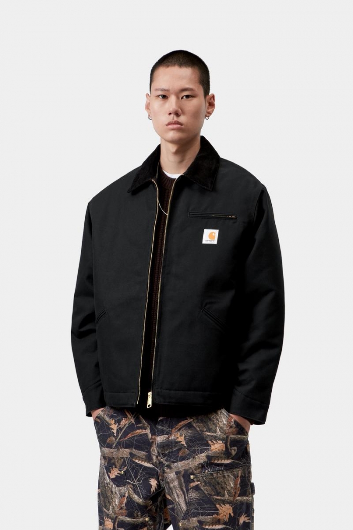 Carhartt OG Detroit Jacket (Winter) - Black / Black, Rigid