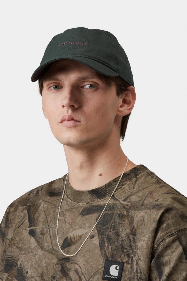 Carhartt Canvas Script Cap - Dark Scarab / Palisander