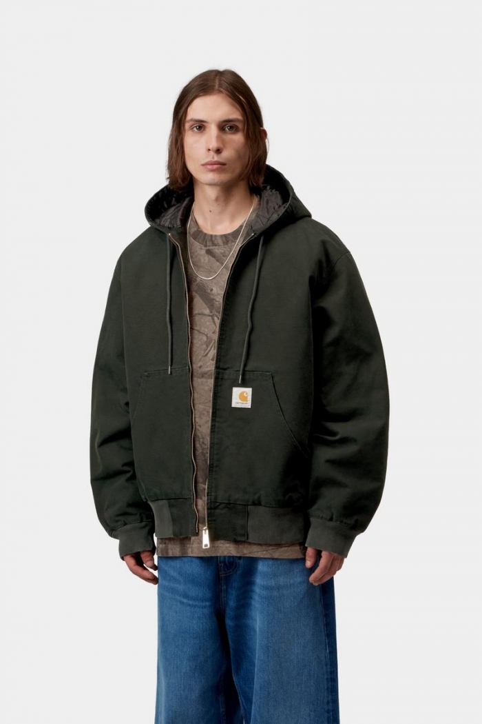 Carhartt OG Active Jacket - Raven, Stone canvas