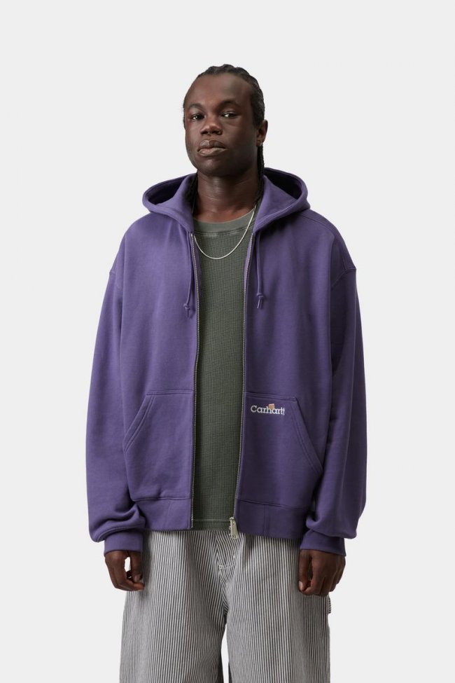 Carhartt Hooded WIP Label Sweat Jacket - Calla