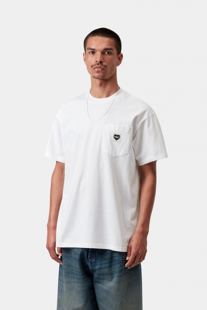 Carhartt S/S Pocket Heart T-Shirt - White / Black