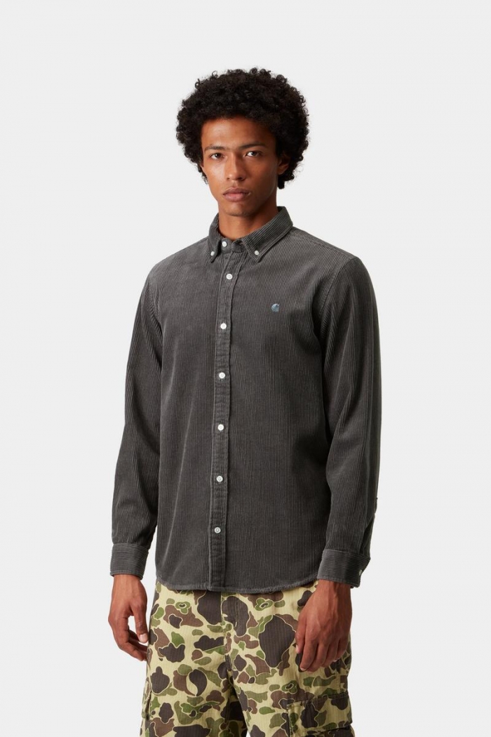 Carhartt L/S Madison Cord Shirt - Graphite / Graphite
