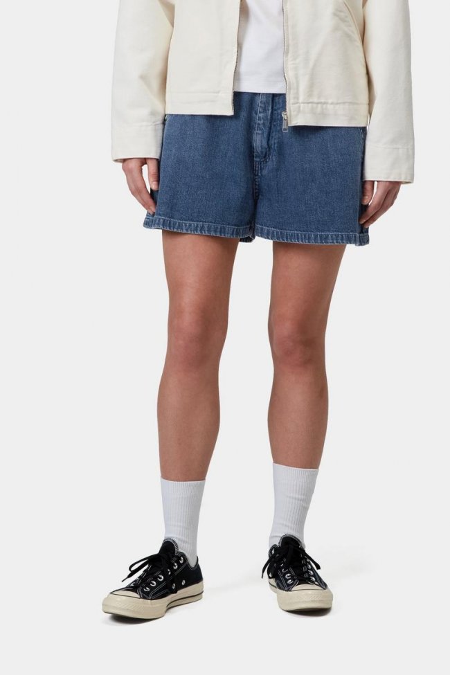 Carhartt Lova Short - Blue, Stone washed Carhartt Lova Short - Blue, Stone washed